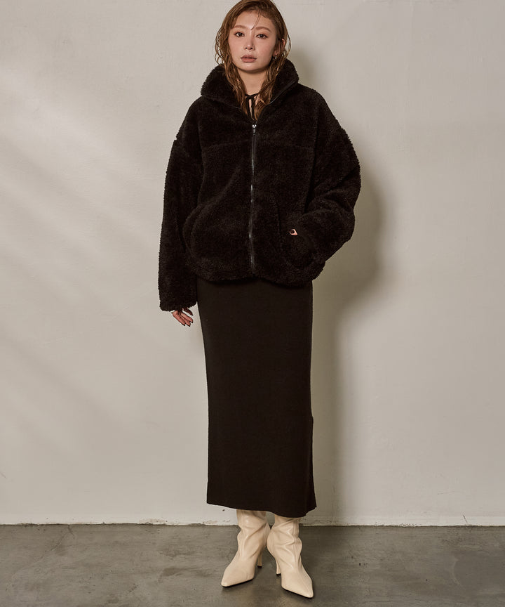 (eliuu)Boa Zip Blouson Jacket