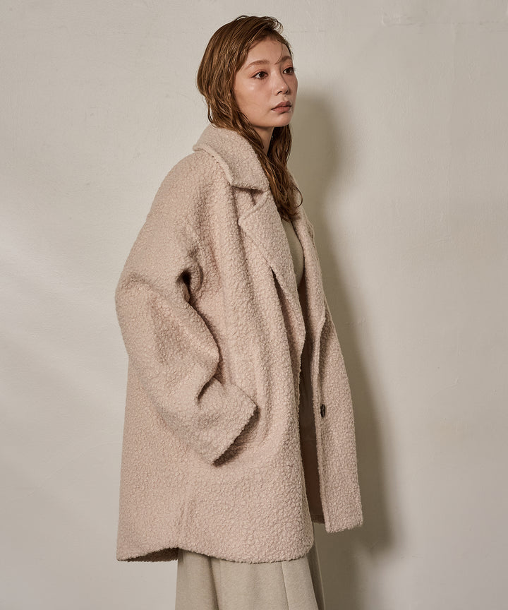 (eliuu)Loop Tweed Jacket Coat
