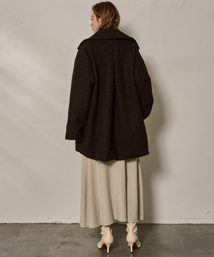 (eliuu)Loop Tweed Jacket Coat