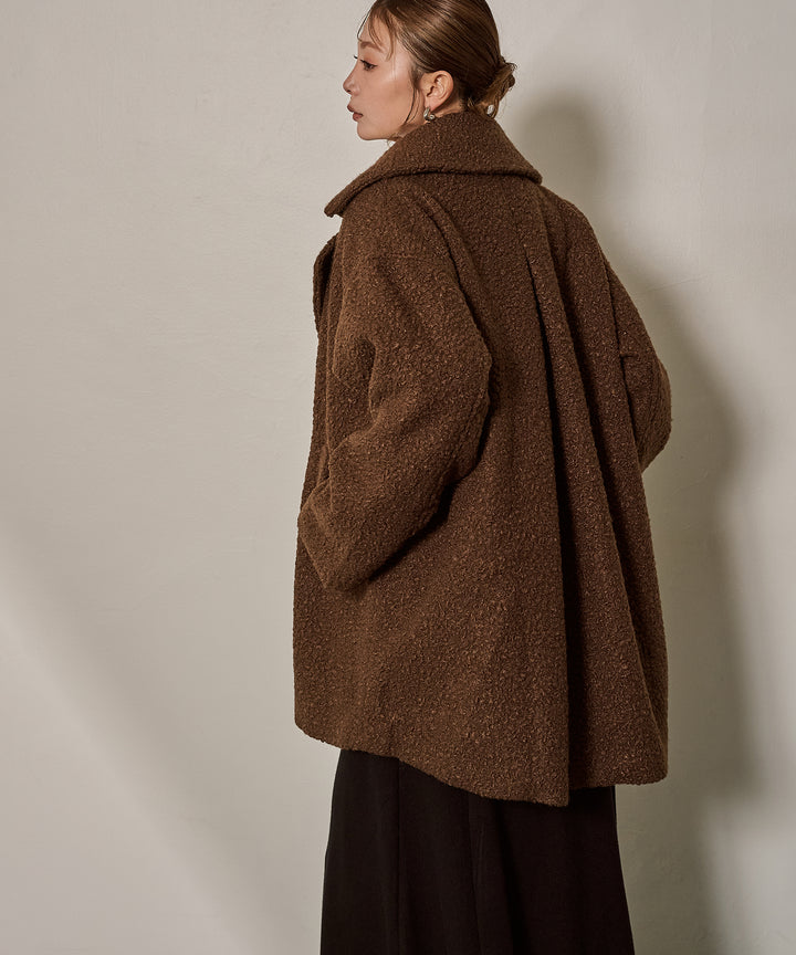 (eliuu)Loop Tweed Jacket Coat