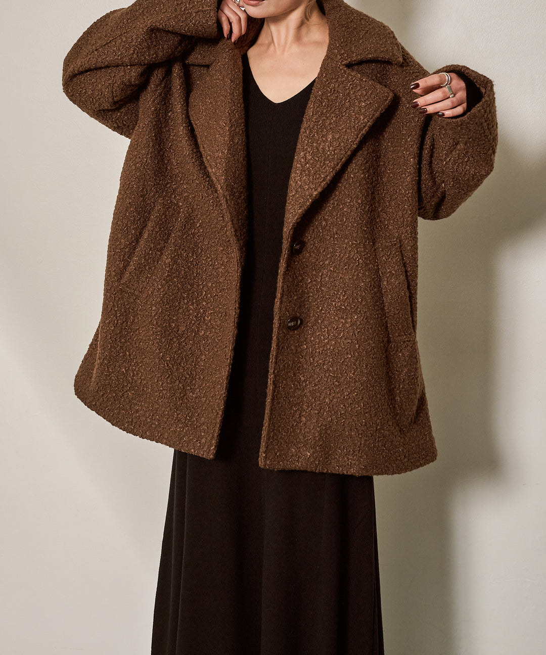 (eliuu)Shape Flare Knit Onepiece