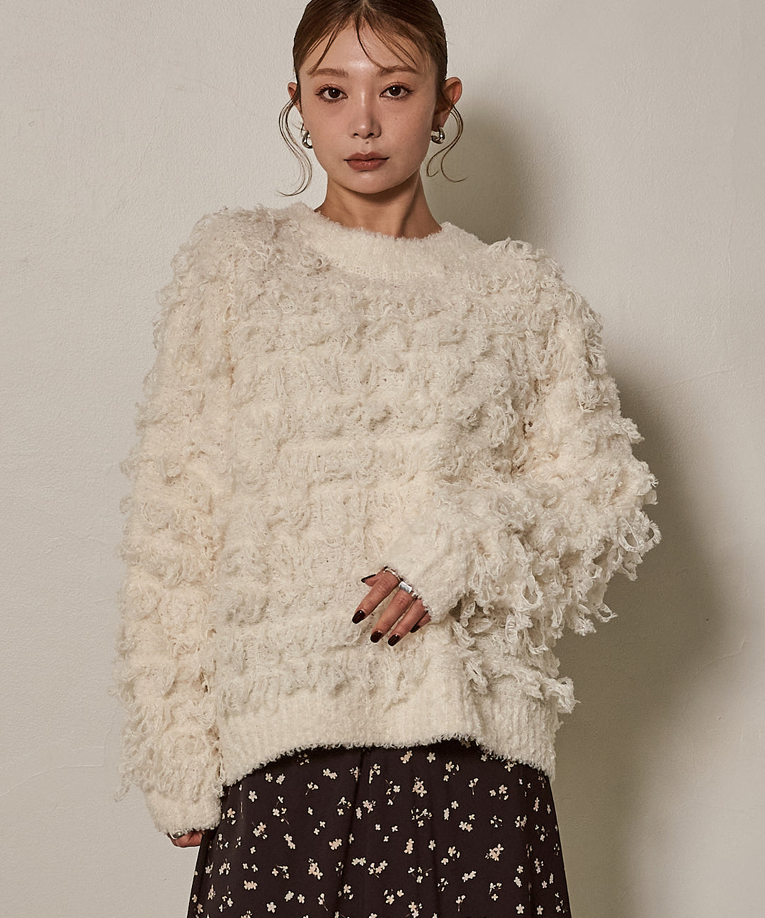 (eliuu)Teddy Loop P/O Knit