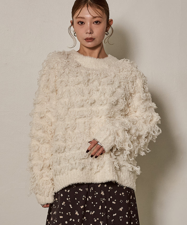 (eliuu)Teddy Loop P/O Knit