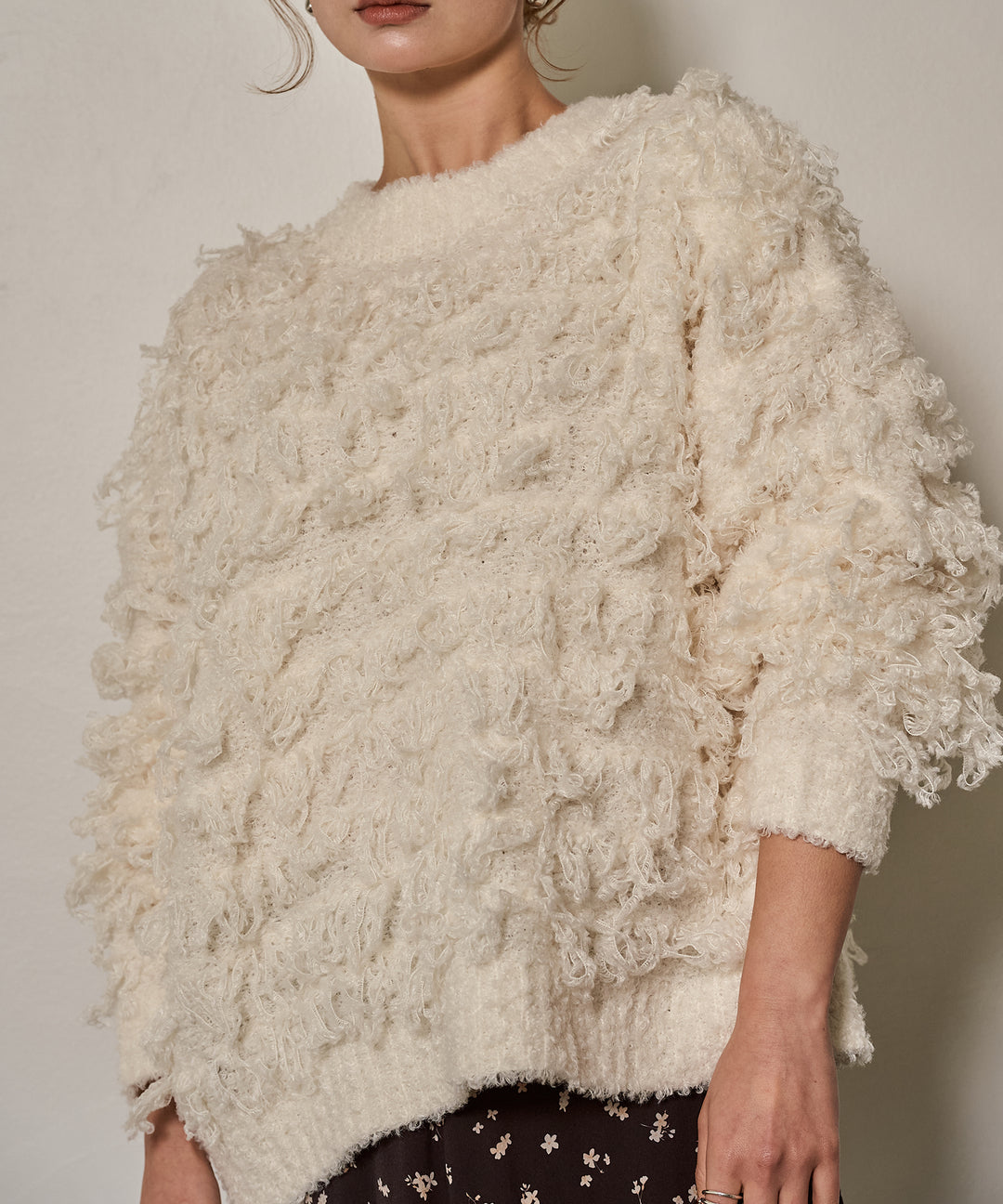 (eliuu)Teddy Loop P/O Knit