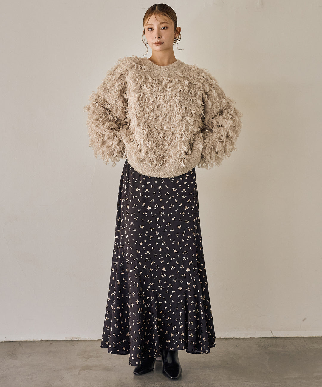 (eliuu)Teddy Loop P/O Knit