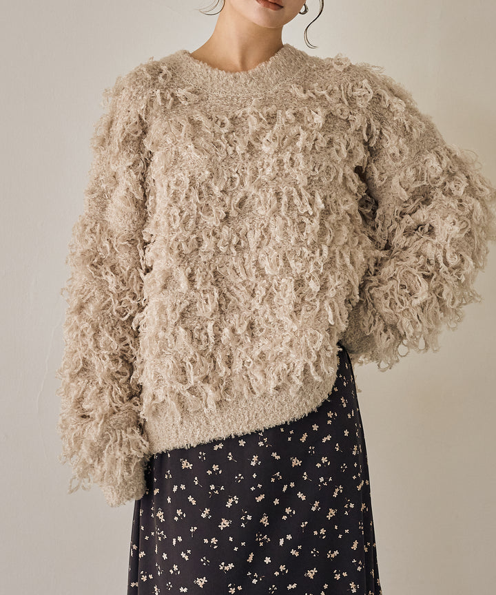 (eliuu)Teddy Loop P/O Knit