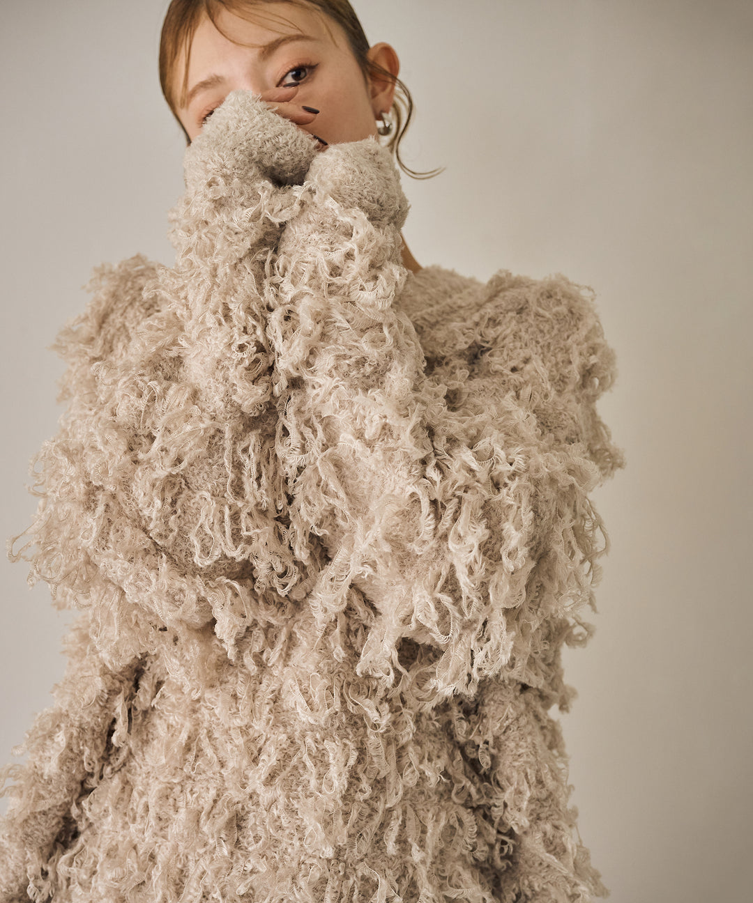 (eliuu)Teddy Loop P/O Knit