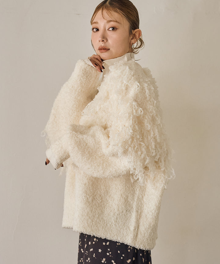 (eliuu)Teddy Loop C/D Knit