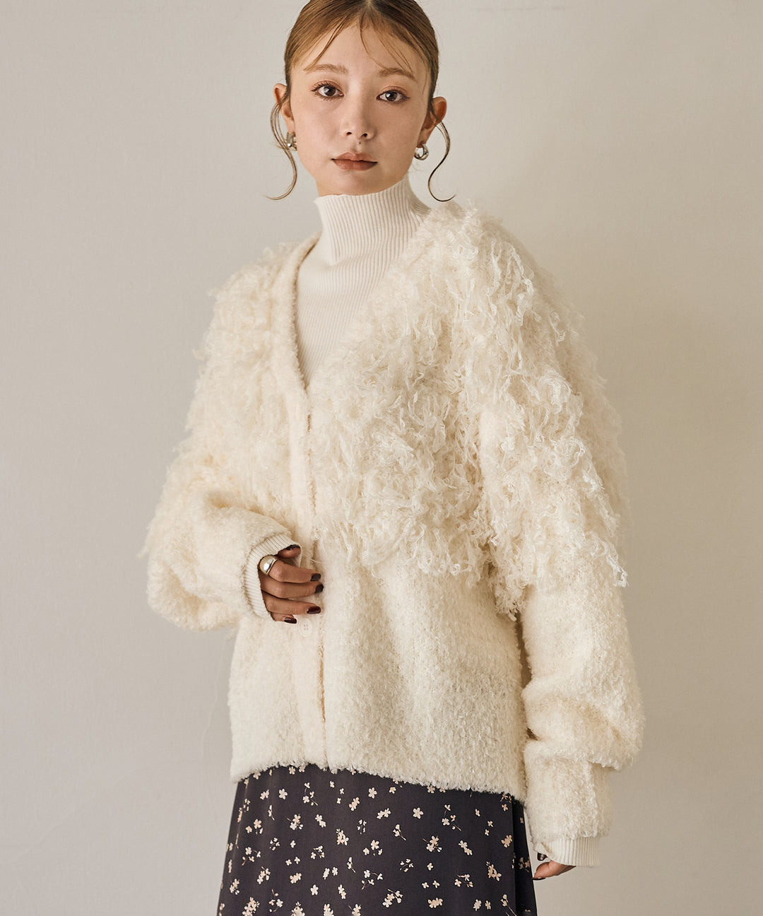 (eliuu)Teddy Loop C/D Knit