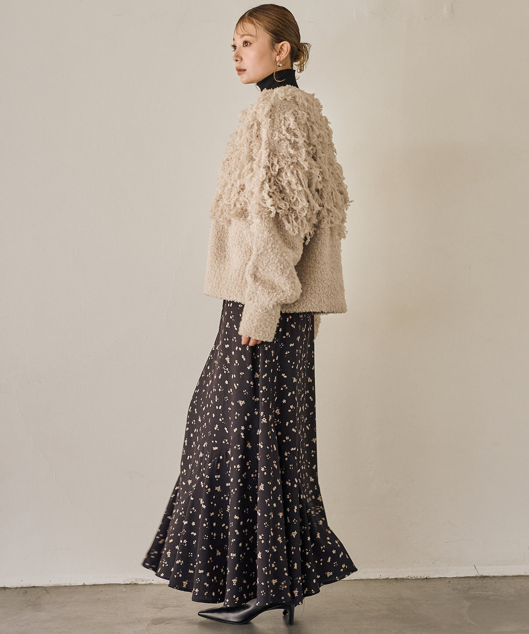 (eliuu)Teddy Loop C/D Knit