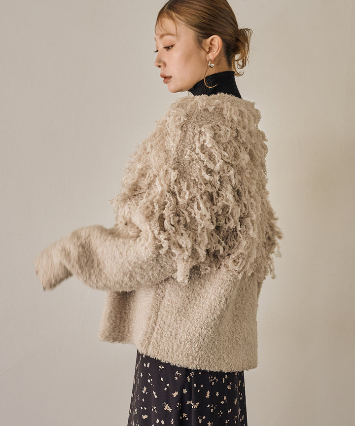 (eliuu)Teddy Loop C/D Knit