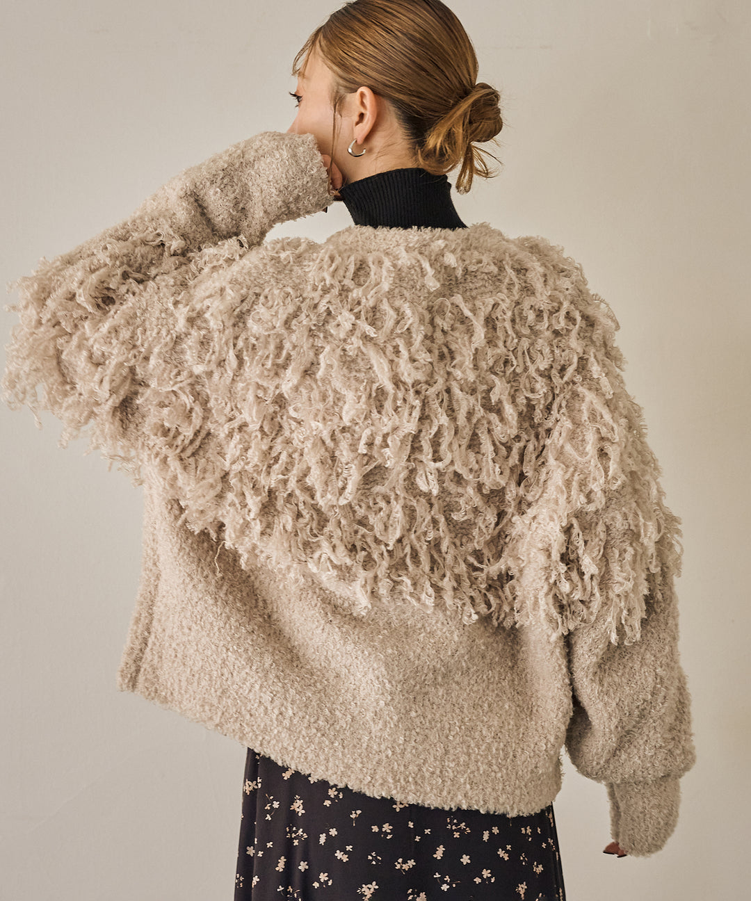 (eliuu)Teddy Loop C/D Knit