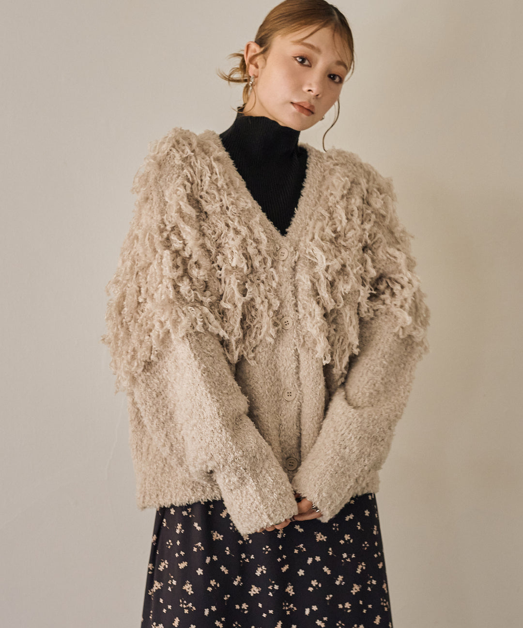 (eliuu)Teddy Loop C/D Knit