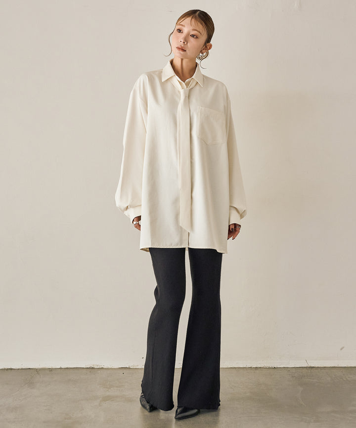 (eliuu)Bow Tie Over Shirt