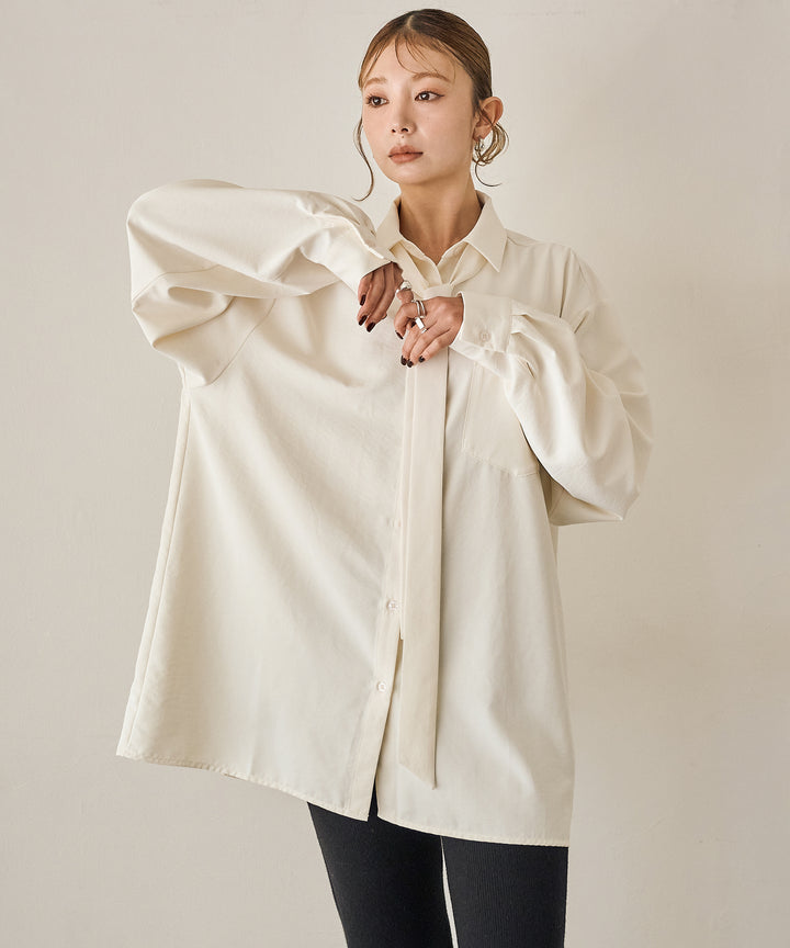 (eliuu)Bow Tie Over Shirt