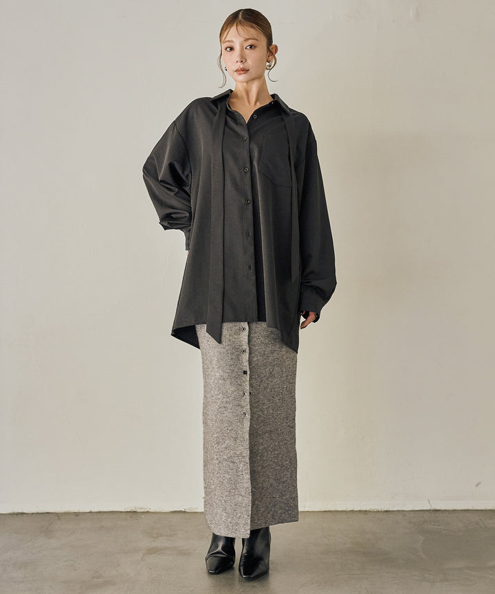 (eliuu)Bow Tie Over Shirt