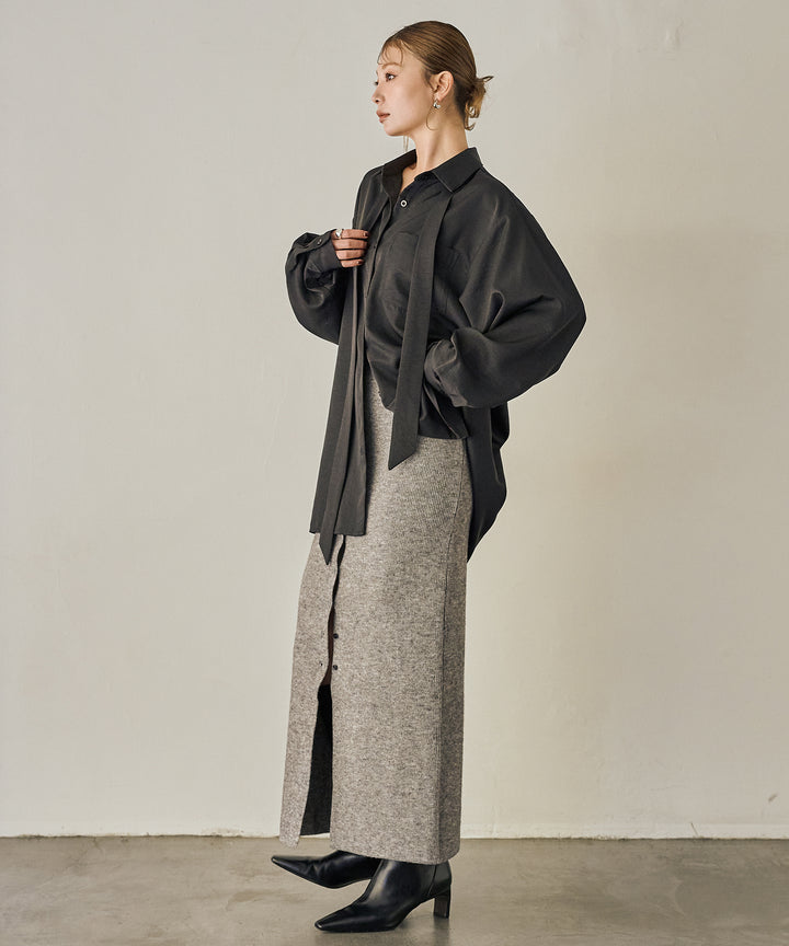 (eliuu)Bow Tie Over Shirt