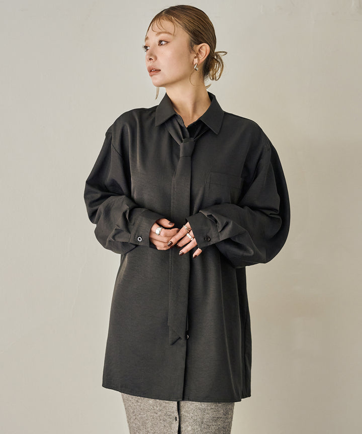 (eliuu)Bow Tie Over Shirt