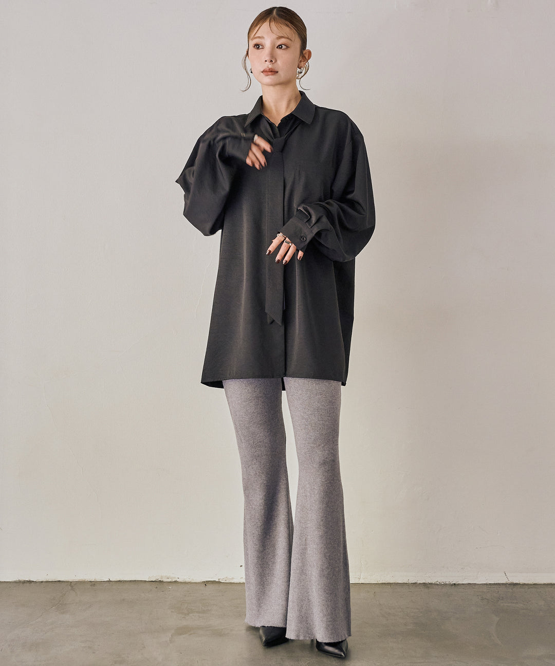 (eliuu)Bow Tie Over Shirt