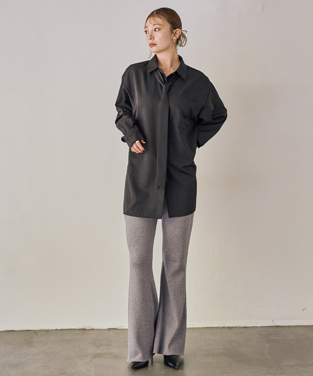 (eliuu)Bow Tie Over Shirt