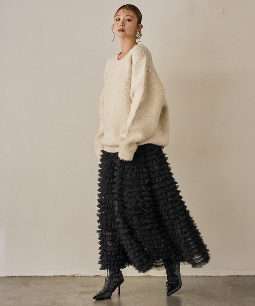 (eliuu)Verbena Pin Tulle Skirt