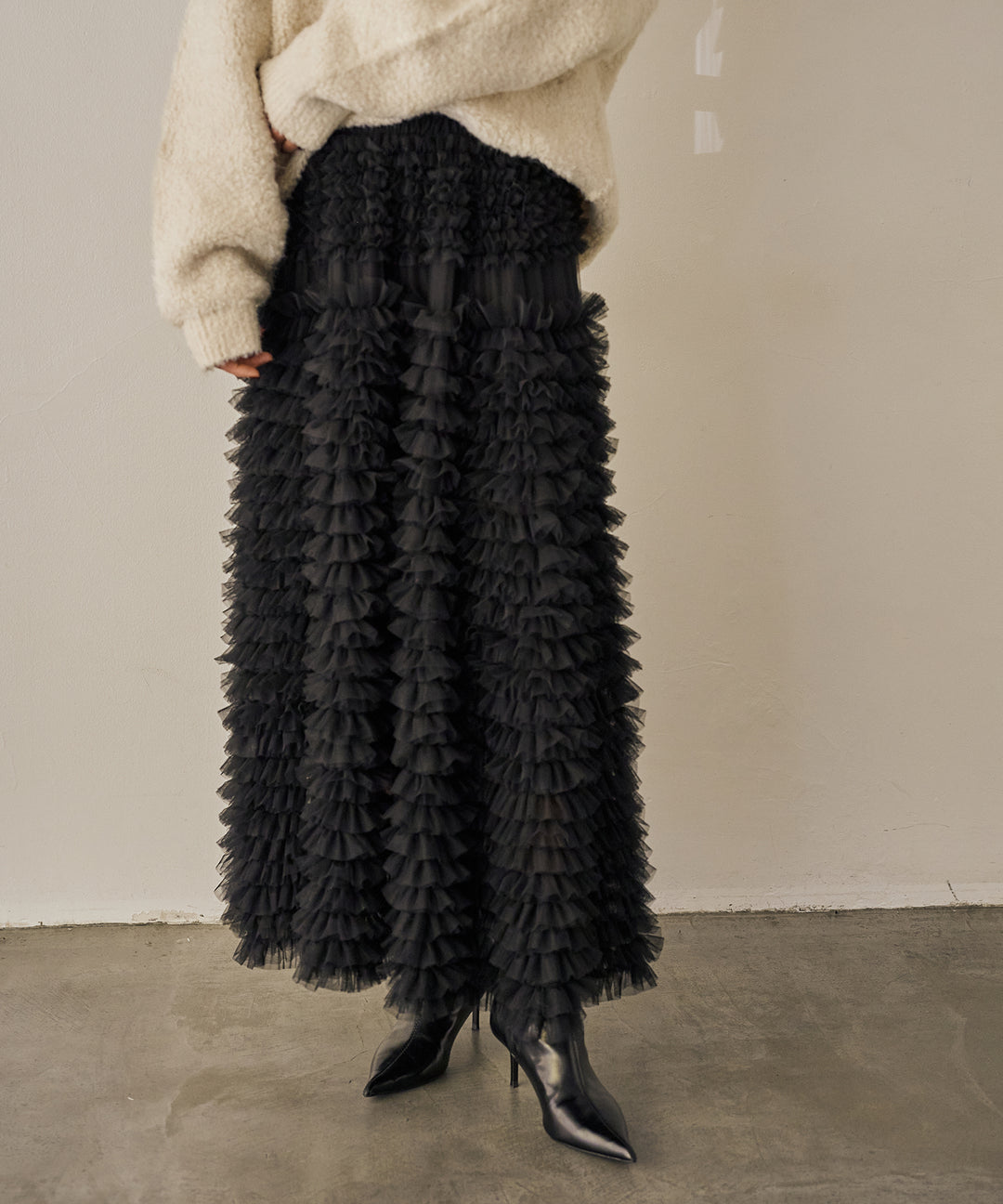 (eliuu)Verbena Pin Tulle Skirt