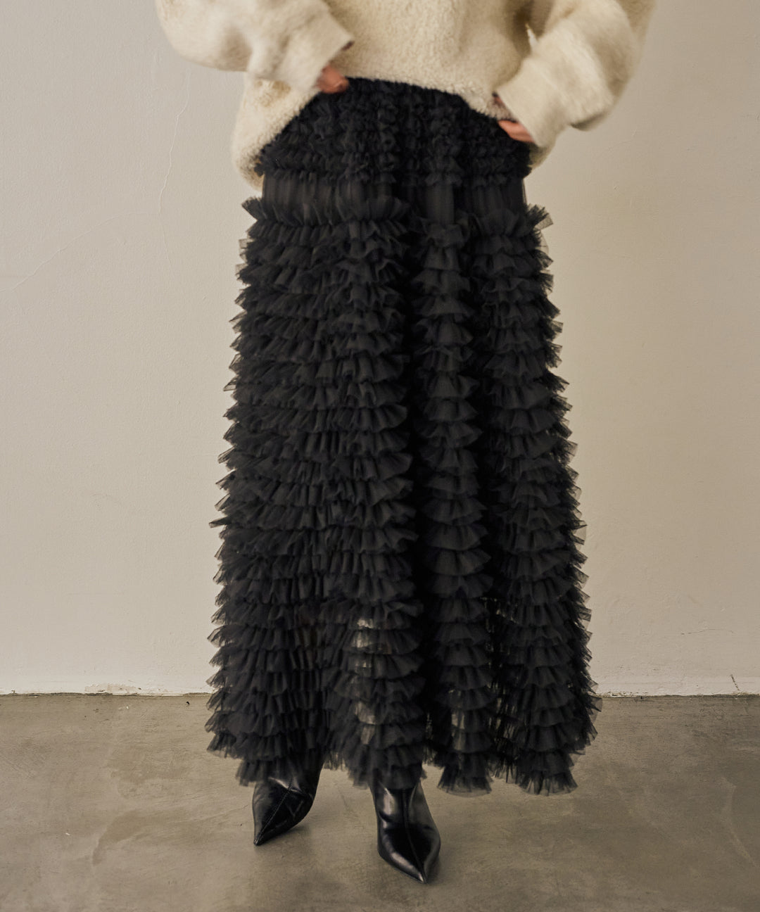 (eliuu)Verbena Pin Tulle Skirt