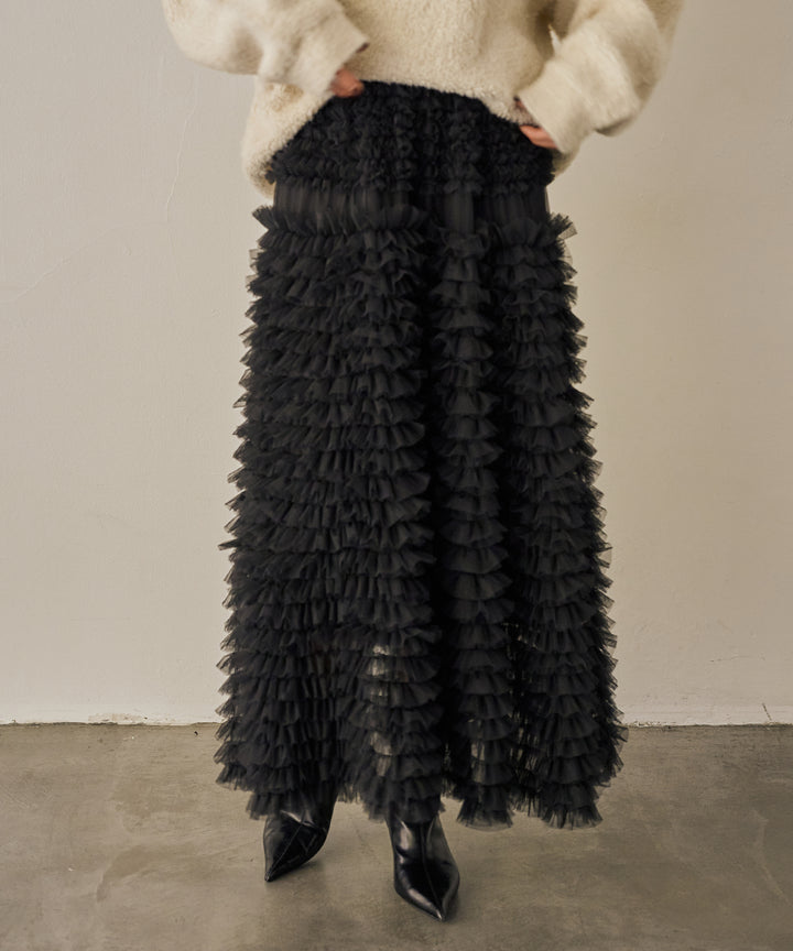 (eliuu)Verbena Pin Tulle Skirt