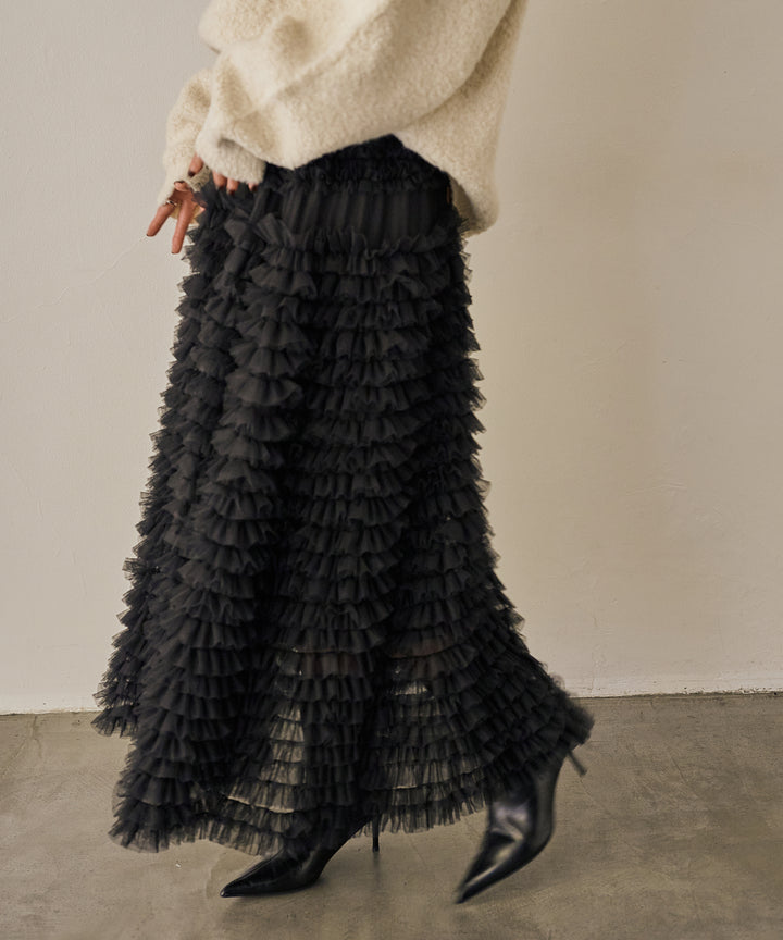 (eliuu)Verbena Pin Tulle Skirt