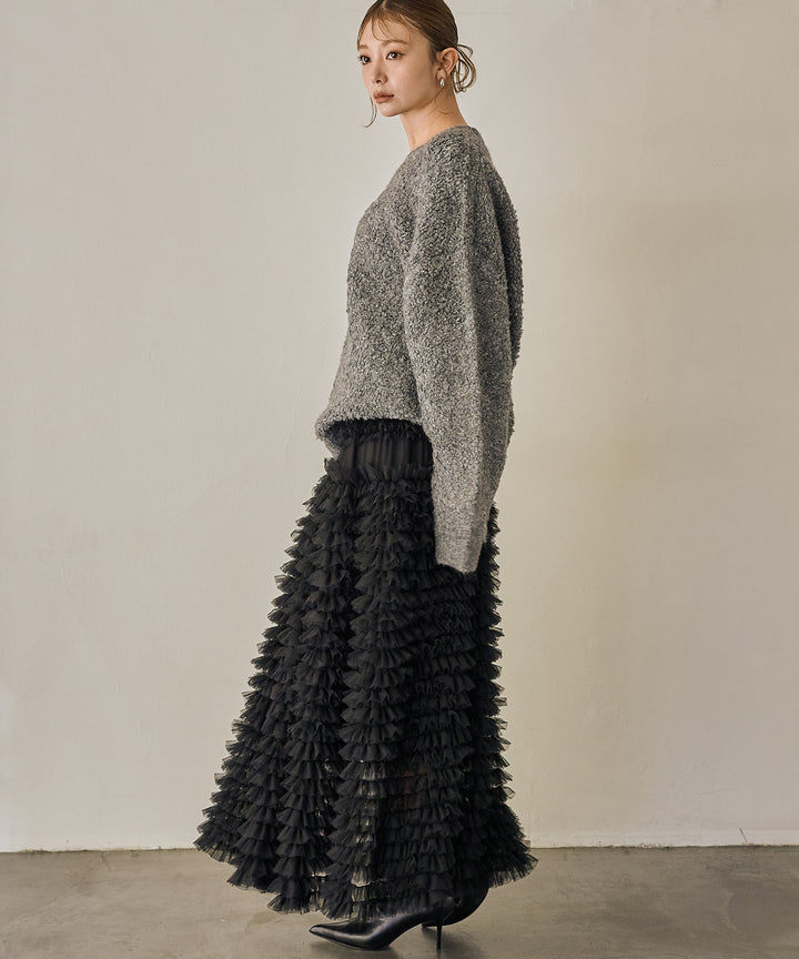 (eliuu)Verbena Pin Tulle Skirt