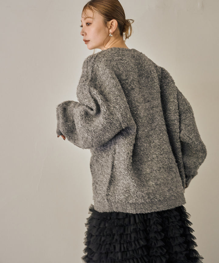 (eliuu)Boucle Wide Knit Tunic