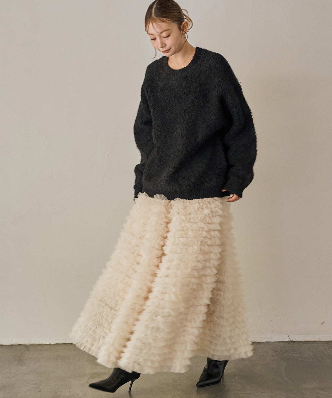 (eliuu)Verbena Pin Tulle Skirt