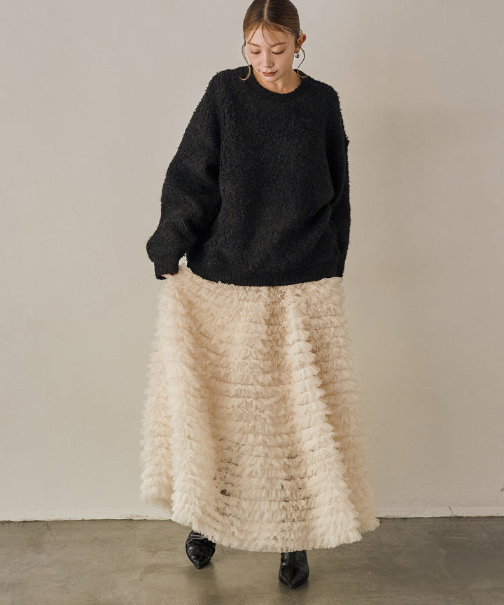 (eliuu)Verbena Pin Tulle Skirt