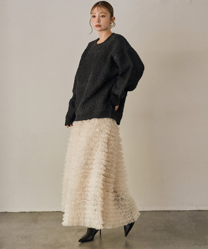 (eliuu)Verbena Pin Tulle Skirt