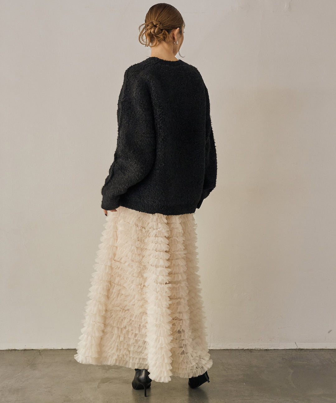 (eliuu)Boucle Wide Knit Tunic