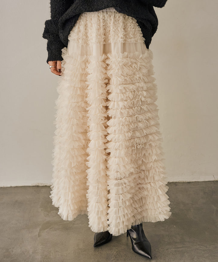 (eliuu)Verbena Pin Tulle Skirt