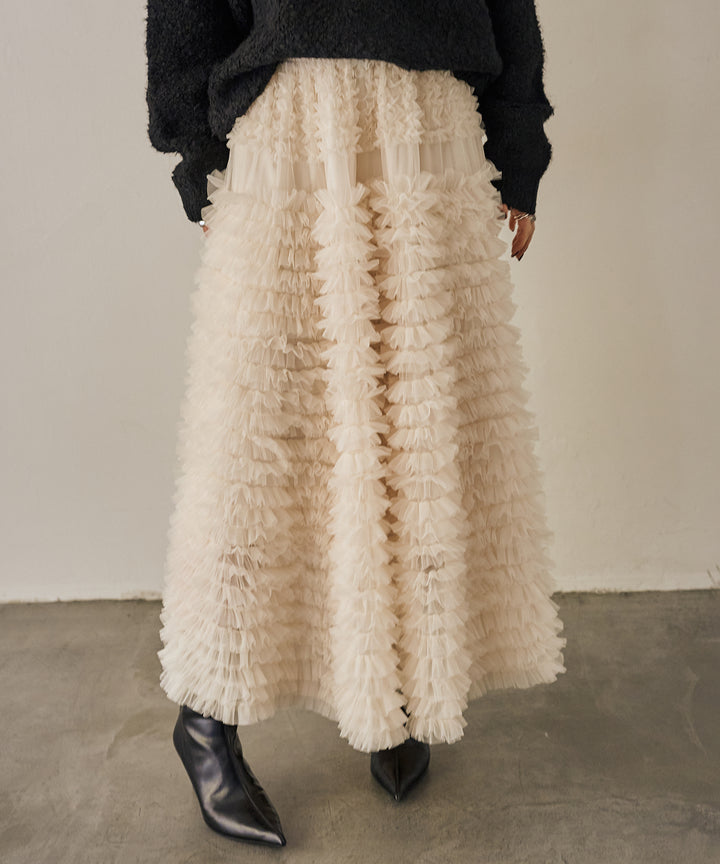 (eliuu)Verbena Pin Tulle Skirt