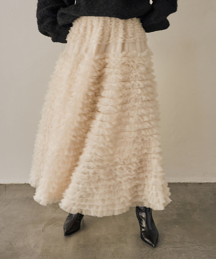 (eliuu)Verbena Pin Tulle Skirt