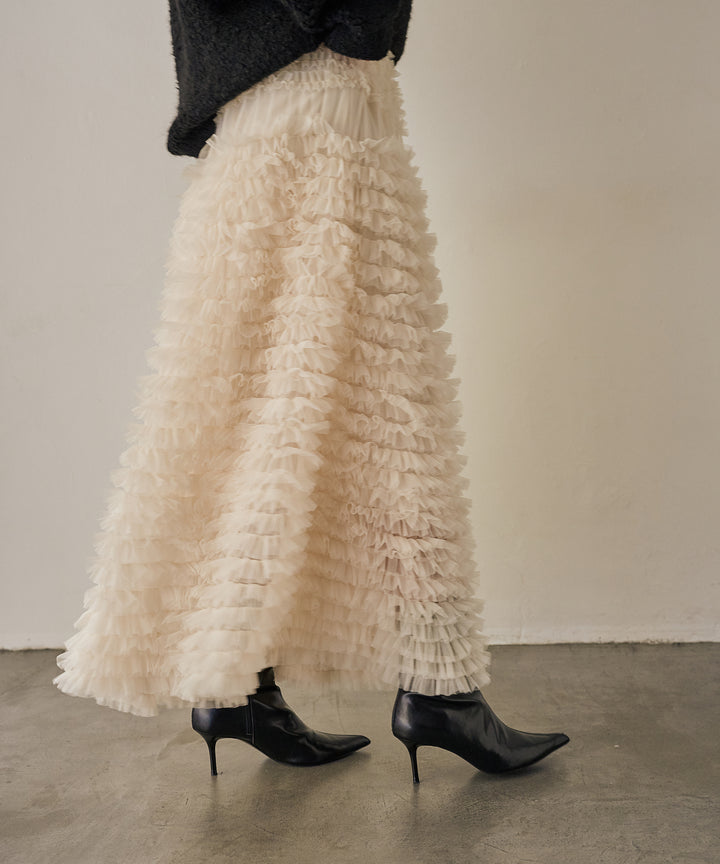 (eliuu)Verbena Pin Tulle Skirt