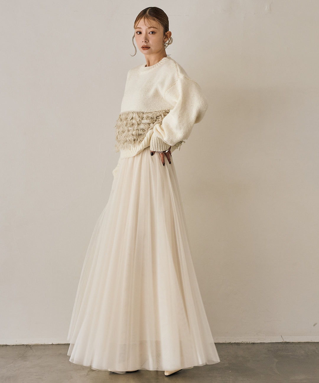 (eliuu)Loop Mix P/O Knit