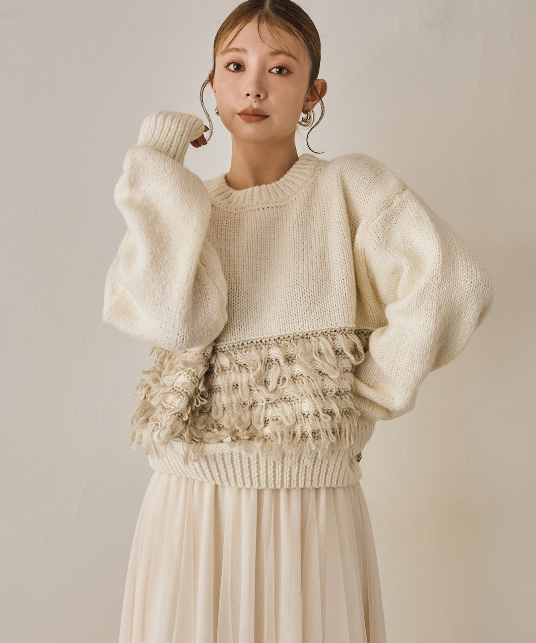 (eliuu)Loop Mix P/O Knit