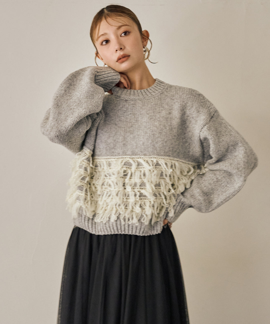 (eliuu)Loop Mix P/O Knit