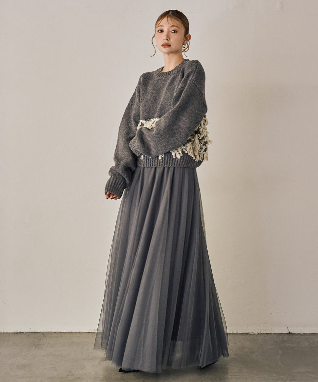 (eliuu)Loop Mix P/O Knit