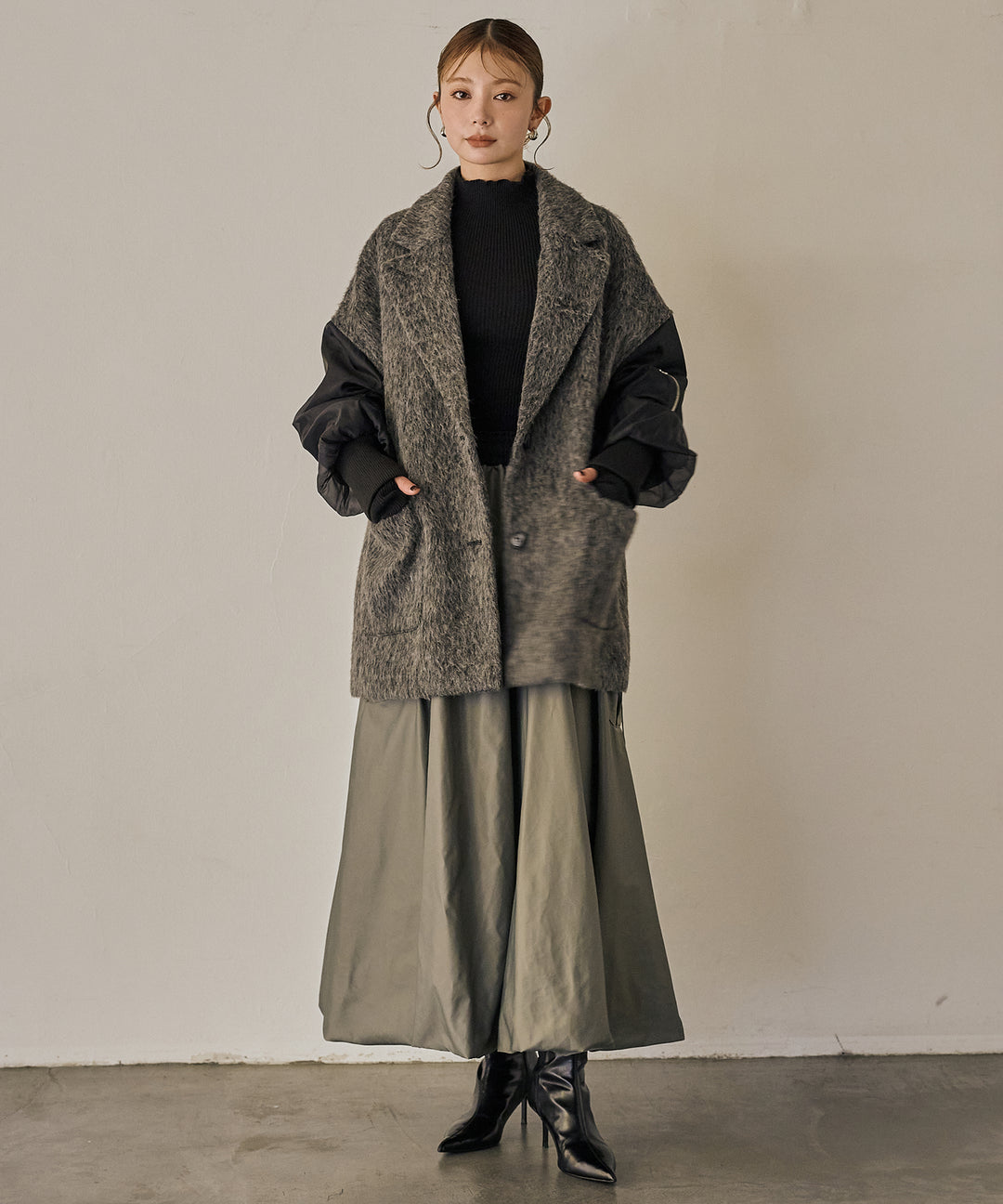 (eliuu)Doubles Mix Shaggy Coat