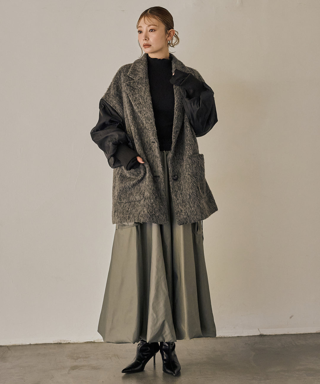 (eliuu)Doubles Mix Shaggy Coat