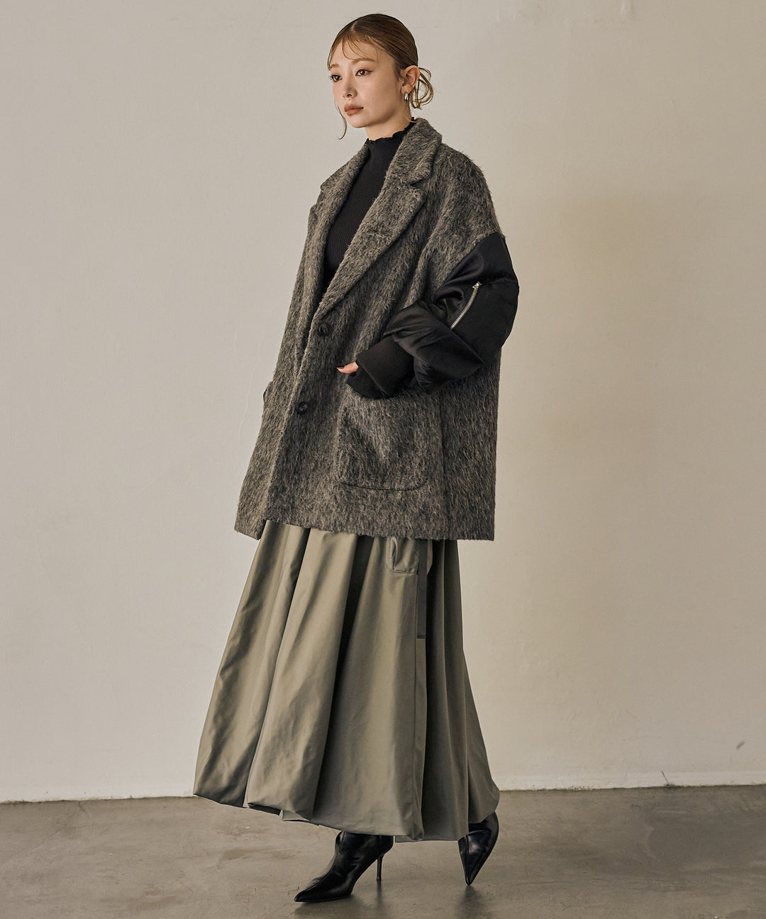 (eliuu)Doubles Mix Shaggy Coat