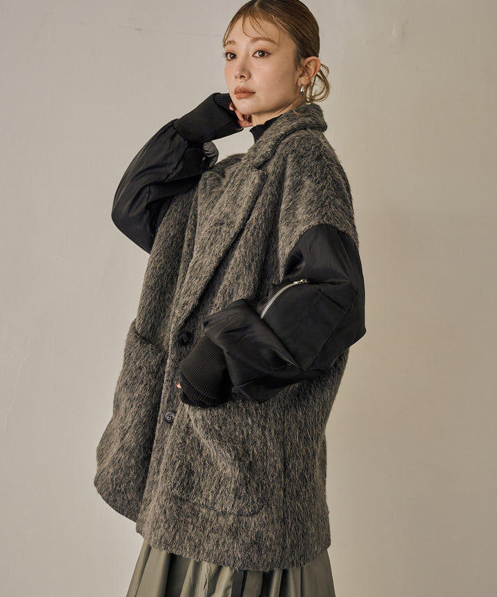 (eliuu)Doubles Mix Shaggy Coat