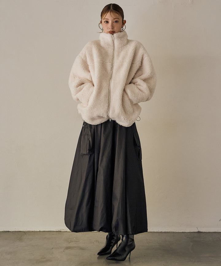 (eliuu)Boa Zip Blouson Jacket