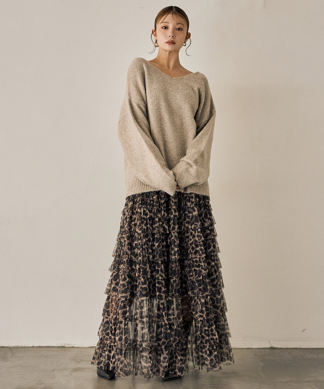 (eliuu)Heather Choker Knit P/O