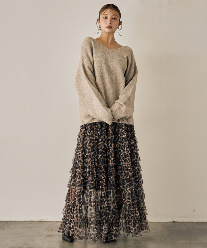 (eliuu)Heather Choker Knit P/O